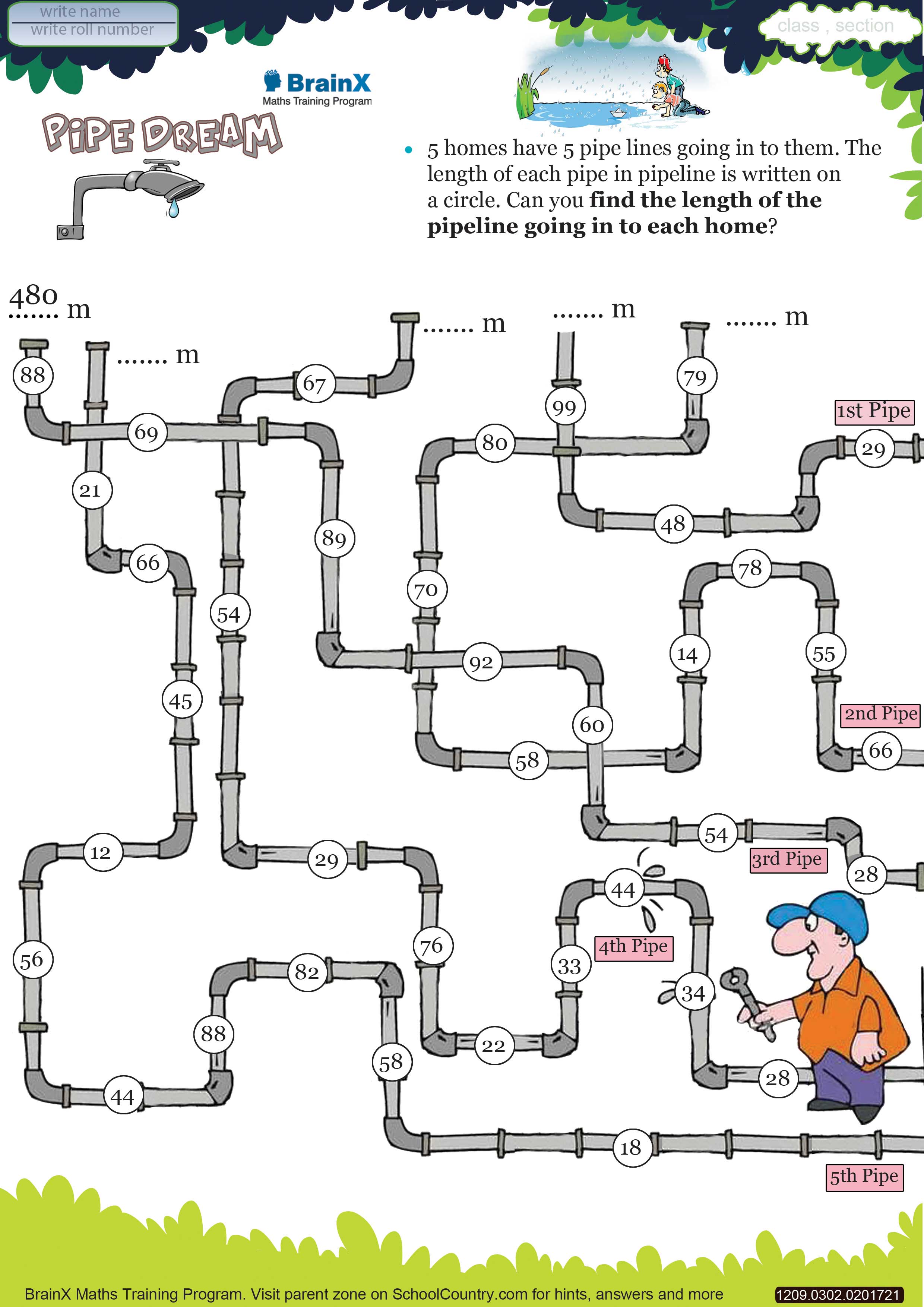Printable Arithmetic Math Olympiad Worksheet Pipe Dream